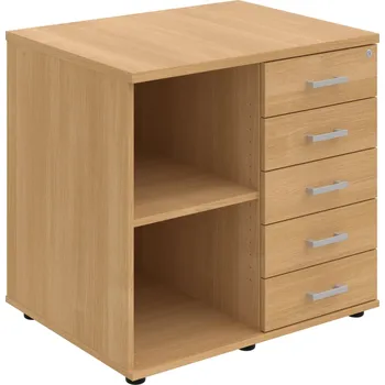 SPKZ 3 80 60 P P – Skříňka ke stolu, pravá, s centrálním zamykáním - Dub , Dub , USH – hranatá