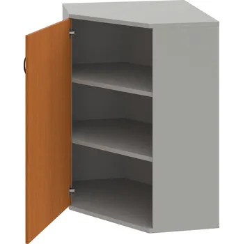 Policová skříň SRV 3 01 L – Skříň vnitřní roh levá 115,2 cm - Třešeň , Šedá , UCO – černá