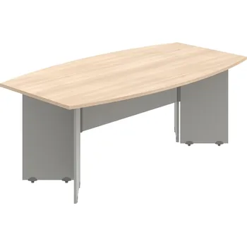 Jednací stůl GJ 200 – Stůl jednací sud 200 cm - Akát , Šedá