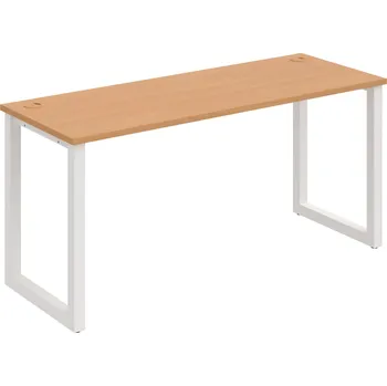 Psací stůl UE O 1600 – Stůl pracovní délky 160 cm, hl. 60 cm - Buk , Bílý kov