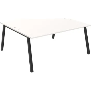 Psací stůl USD A 1800 – Stůl pracovní 180 × 160 cm - Bílá , Černý kov