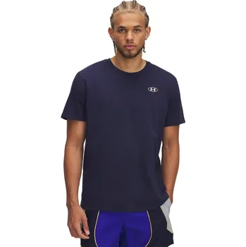 Pánské oblečení Pánské tričko Under Armour UA HW LC PATCH SS - tmavě modré Velikost: XL