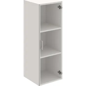 Policová skříň D 3 40 02 – Skříň policová dvéřová 111 × 40 cm - Čiré , Bílá , USH – hranatá