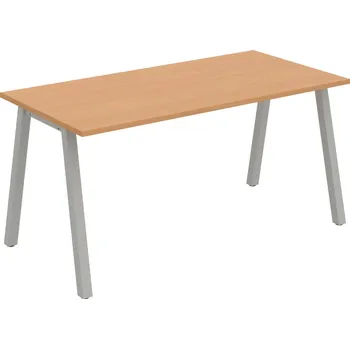 Psací stůl UJ A 1600 – Stůl jednací rovný délky 160 cm - Buk , Šedý kov