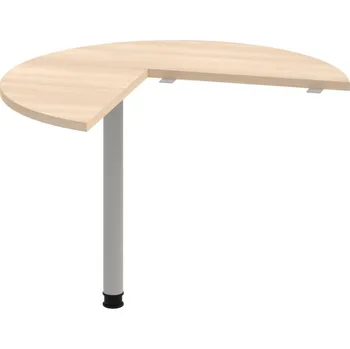 Jednací stůl FP 21 L – Stůl jednací levý ø 100 cm - Akát , Šedý kov