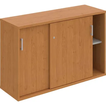 Policová skříň SZ 2 120 02 – Skříňka s posuv. dveřmi 76,8 × 120 cm - Olše , Olše , USH – hranatá