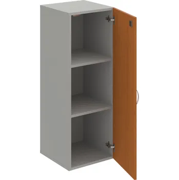 Policová skříň DZ 3 40 01 – Skříň policová dvéřová 111 × 40 cm - Třešeň , Šedá , USN – Hobis