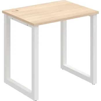 Psací stůl UE O 800 – Stůl pracovní délky 80 cm, hl. 60 cm - Akát , Bílý kov