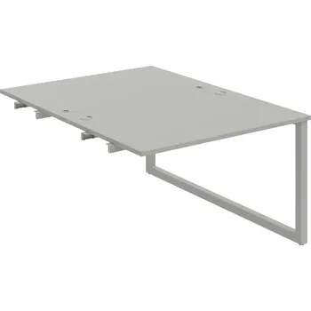 Psací stůl USD O 1200 R – Stůl pracovní 120 × 160 cm, k řetězení - Šedá , Šedý kov