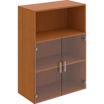 Policová skříň D 3 80 05 – Skříň policová dvéřová 111 × 80 cm - Čiré , Třešeň , USH – hranatá