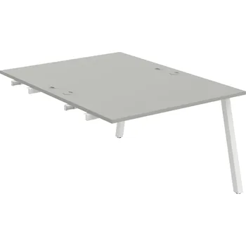 Psací stůl USD A 1200 R – Stůl pracovní 120 × 160 cm, k řetězení - Šedá , Bílý kov