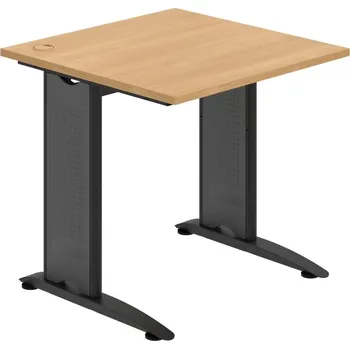 Psací stůl FS 800 – Stůl pracovní rovný 80 cm - Dub , Černý kov
