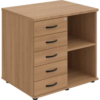 SPKZ 3 80 60 L N – Skříňka ke stolu, levá, s centrálním zamykáním - Višeň , Višeň , UCO – černá