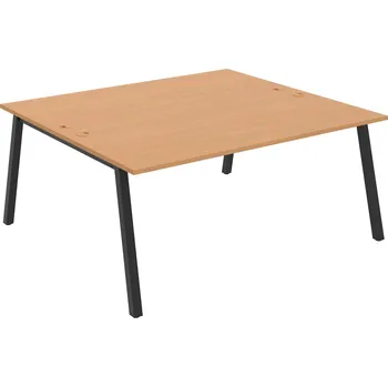 Psací stůl USD A 1800 – Stůl pracovní 180 × 160 cm - Buk , Černý kov