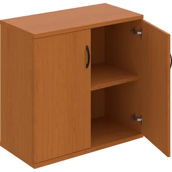 Policová skříň S 2 80 01 – Skříň policová dvéřová 76,8 × 80 cm - Třešeň , Třešeň , UCO – černá