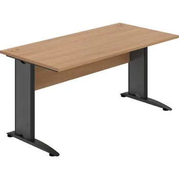 Psací stůl CS 1600 – Stůl pracovní rovný 160 cm - Višeň , Višeň , Černý kov