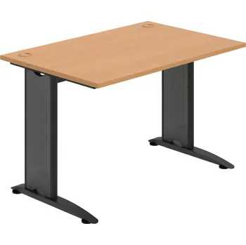 Psací stůl FS 1200 – Stůl pracovní rovný 120 cm - Buk , Černý kov