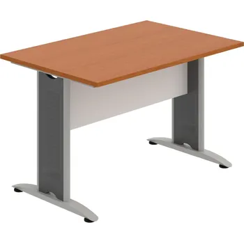 Jednací stůl CJ 1200 – Stůl jednací rovný 120 cm - Třešeň , Bílá , Šedý kov