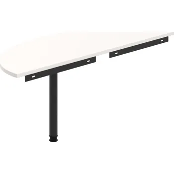 Psací stůl GP 160 – Stůl zakončovací oblouk 160 cm - Bílá , Černý kov