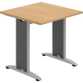 Jednací stůl FJ 800 – Stůl jednací rovný 80 cm - Dub , Šedý kov