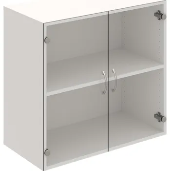 Policová skříň D 2 80 02 – Skříň policová dvéřová 74 × 80 cm - Čiré , Bílá , USN – Hobis