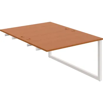 Psací stůl USD O 1200 R – Stůl pracovní 120 × 160 cm, k řetězení - Třešeň , Bílý kov