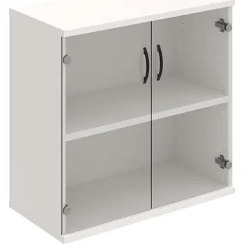 Policová skříň S 2 80 04 – Skříň policová dvéřová 76,8 × 80 cm - Čiré , Bílá , UCO – černá