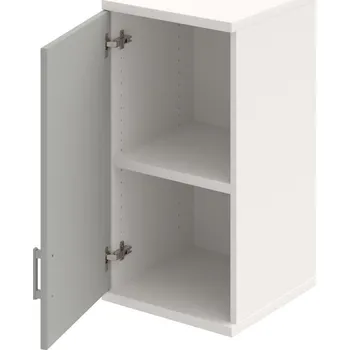 Policová skříň S 2 40 01 L H – Skříň policová dvéřová 76,8 × 40 cm - Šedá , Bílá , USH – hranatá