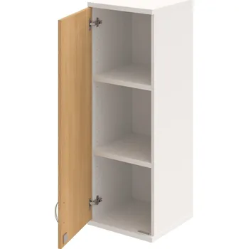 Policová skříň SZ 3 40 01 L H – Skříň policová dvéřová 115,2 × 40 cm - Dub , Bílá , USN – Hobis