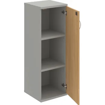 Policová skříň SZ 3 40 01 P – Skříň policová dvéřová 115,2 × 40 cm - Dub , Šedá , USN – Hobis