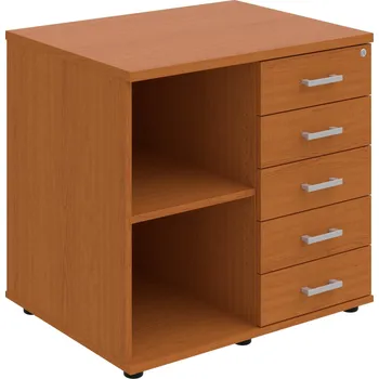 SPKZ 3 80 60 P N – Skříňka ke stolu, pravá, s centrálním zamykáním - Třešeň , Třešeň , USH – hranatá