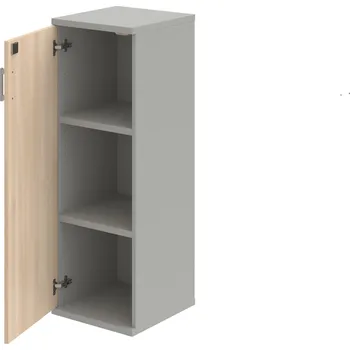 Policová skříň SZ 3 40 01 L – Skříň policová dvéřová 115,2 × 40 cm - Akát , Šedá , USH – hranatá