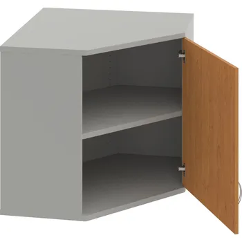 Policová skříň SRV 2 01 P H – Skříň vnitřní roh pravá 76,8 cm - Olše , Šedá , USN – Hobis