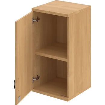 Policová skříň SZ 2 40 01 L H – Skříň policová dvéřová 76,8 × 40 cm - Dub , Dub , UCO – černá