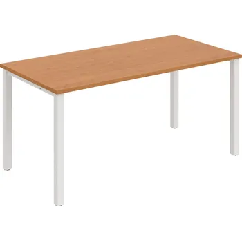 Psací stůl UJ 1600 – Stůl jednací rovný 160 cm - Olše , Bílý kov