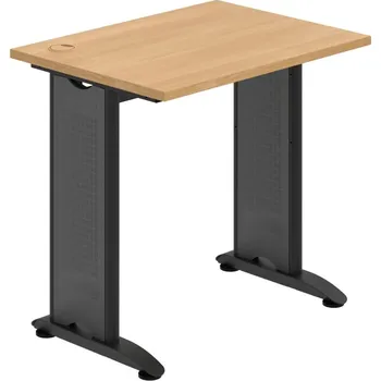 Psací stůl FE 800 – Stůl pracovní rovný 80 cm, hl. 60 cm - Dub , Černý kov