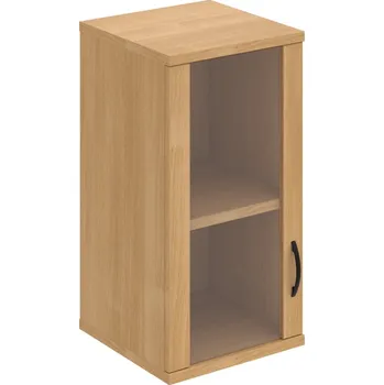 Policová skříň S 2 40 02 L H – Skříň policová dvéřová 76,8 × 40 cm - Dub , Dub , UCO – černá