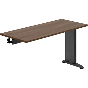 Psací stůl FE 1400 R – Stůl pracovní řetězící rovný 140 cm, hl. 60 cm - Ořech , Černý kov