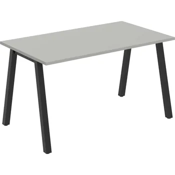 Psací stůl UJ A 1400 – Stůl jednací rovný délky 140 cm - Šedá , Černý kov