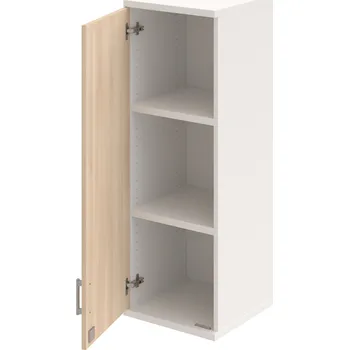 Policová skříň SZ 3 40 01 L H – Skříň policová dvéřová 115,2 × 40 cm - Akát , Bílá , USH – hranatá