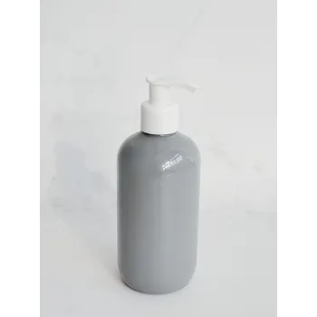 Dávkovač mýdla BELA 300 ml šedý s bílým dávkovačem