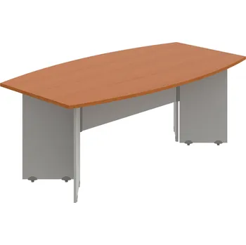 Jednací stůl GJ 200 – Stůl jednací sud 200 cm - Třešeň , Šedá