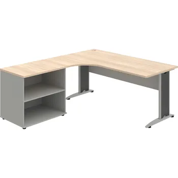 Psací stůl CE 1800 60 H P – Sestava CE 1800 60 P + SP 80 60 P - Akát , Šedá , Šedý kov