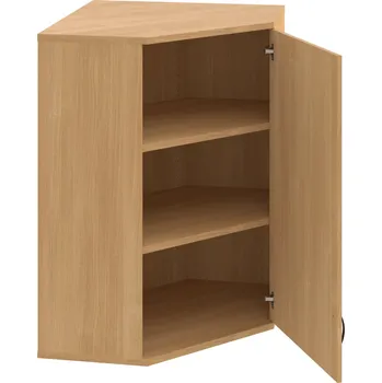 Policová skříň SRV 3 01 P H – Skříň vnitřní roh pravá 115,2 cm - Dub , Dub , UCO – černá