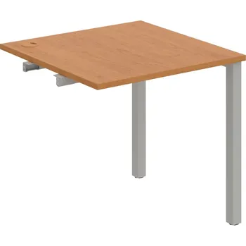 Psací stůl US 800 R – Stůl pracovní délky 80 cm, k řetězení - Olše , Šedý kov