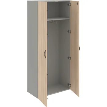 Policová skříň DZ 5 80 01 – Skříň šatní dvéřová 185 × 80 cm - Akát , Šedá , UCO – černá