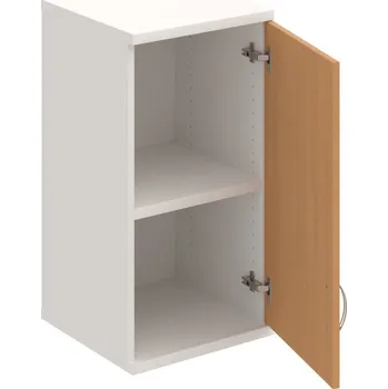 Policová skříň S 2 40 01 P H – Skříň policová dvéřová 76,8 × 40 cm - Buk , Bílá , USN – Hobis