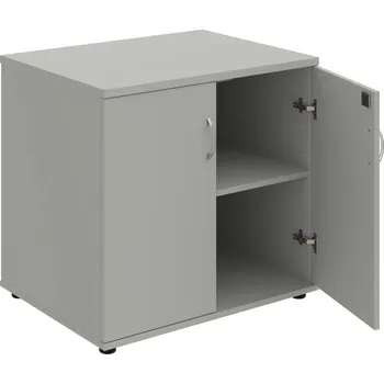 SPZ 80 60 P – Skříňka ke stolu, zavřená, š. 80 cm, léta podél - Šedá , Šedá , USN – Hobis