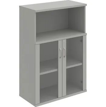 Policová skříň SZ 3 80 05 – Skříň policová dvéřová 115,2 × 80 cm - Šedá , Šedá , USN – Hobis