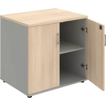 SPZ 80 60 N – Skříňka ke stolu, zavřená, š. 80 cm, léta napříč - Akát , Šedá , USH – hranatá